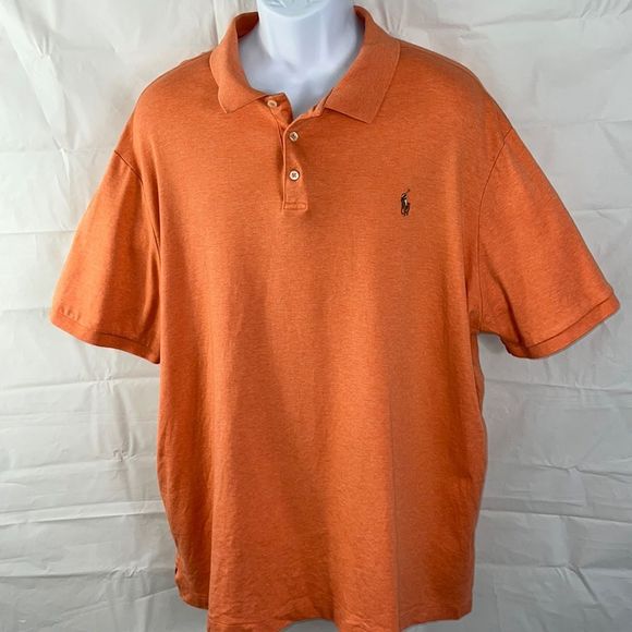 Polo Ralph Lauren Other - Polo Ralph Lauren mens orange quarter button polo shirt size XXL